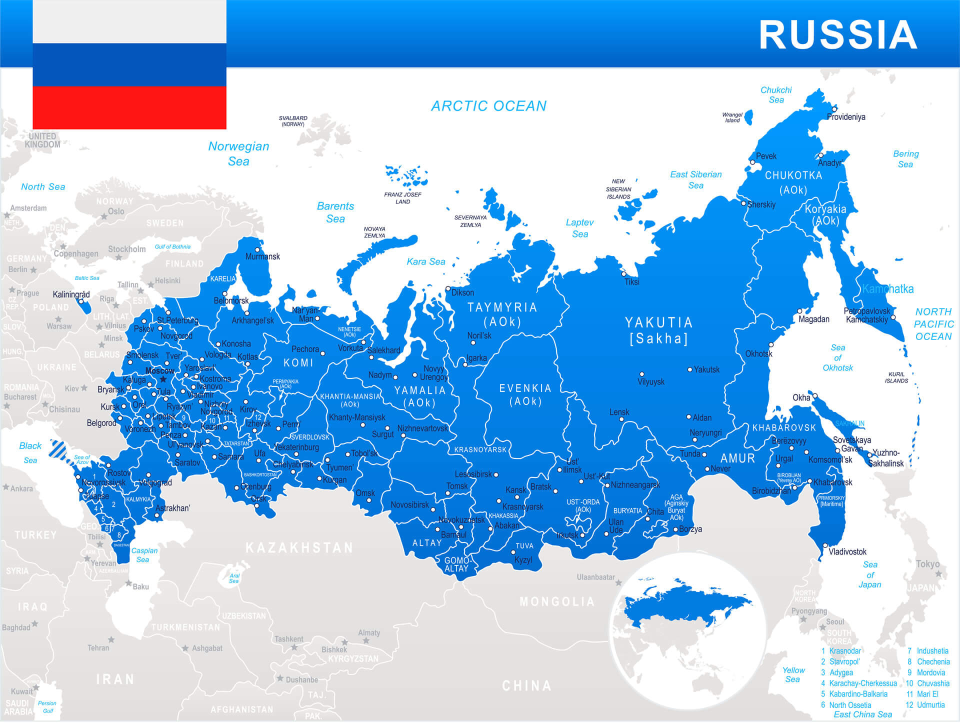 Rusya İdari Haritası